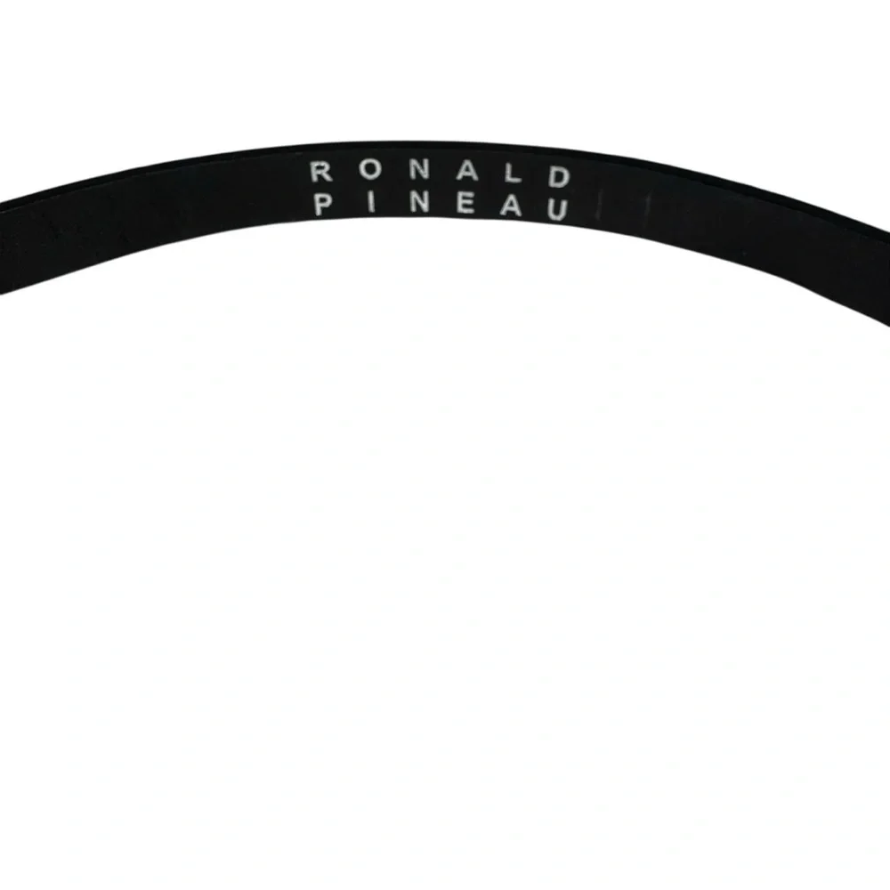 Ronald Pineau Paris Leather Studded Belt Brown Brass Made in France Size M